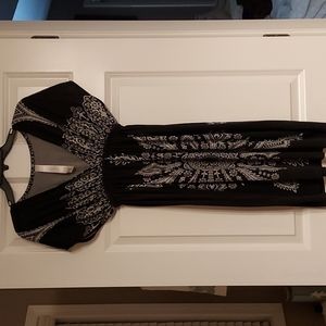 Women's Black and White Cristina Love Swimsuit Cover Dress Small S